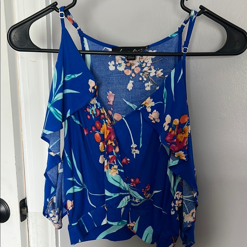 Floral Blue Women's Top